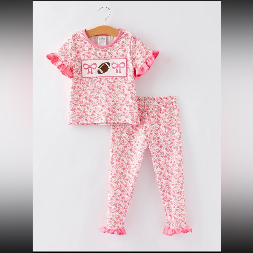 **NWT**ON SALE NOW!! Girls Football Floral 2 PC Set